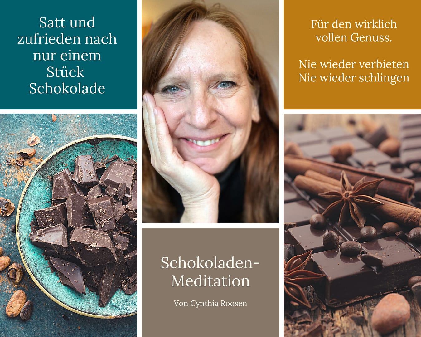 Erleben Sie die glückselige Praxis der Schokoladen-Meditation, bei der der köstliche Geschmack und das Aroma der Schokolade Sie in einen tiefen Zustand der Entspannung und Achtsamkeit führen. Tauchen Sie ein in die Welt